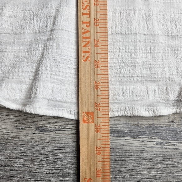 Show Me Your MuMu White Slub Cotton Blouse V-neck Medium - Picture 9 of 11